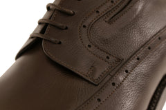 Luxury Brown Derby Italian Men's Shoes