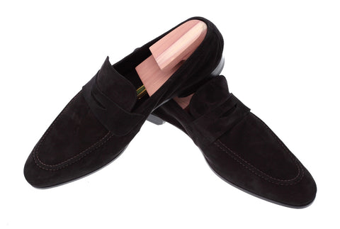 Marino Black Suede Loafers