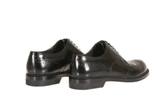 Custom Luxury Italian Man Black Brogue Shoes Handmade in Italy