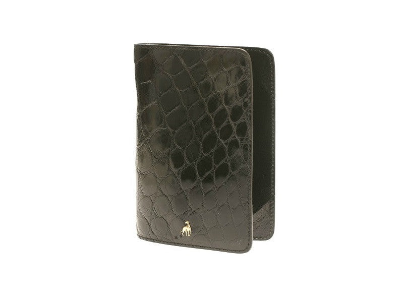 Passport Holder Black Alligator