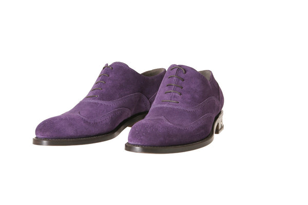 Luxury Patent Leather Purple Mens Rhinestones Brogues Shoes main image 1