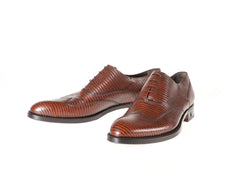 Where To Buy Online Finest Italian Custom Bespoke Shoes Handmade Red Reptile Tejus Italian Men's Shoes
