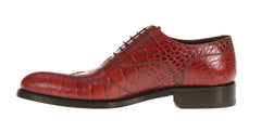 Bespoke Alligator Red Men's Italian Shoes