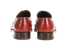 Made in Italy Alligator Red Men's Italian Shoes