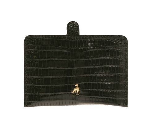 Card Holder Black Reptile