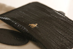 Card Holder Black Reptile