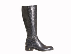 Vittoria Navy Alligator Riding Boot