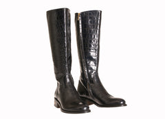 Vittoria Navy Alligator Riding Boot