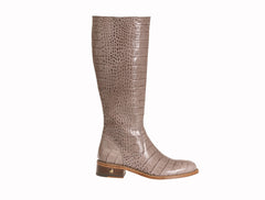 Vittoria Grey Alligator Riding Boot