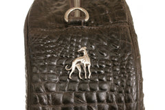 Tennis Racket Bag Brown Alligator