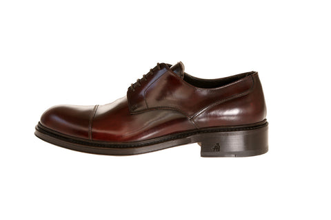 Alfonso Burgundy Calfskin Derby Shoes