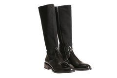 Vittoria Black Suede Patent Riding Boot