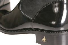 Vittoria Black Suede Patent Riding Boot