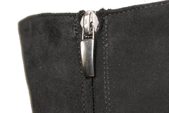 Vittoria Black Suede Patent Riding Boot