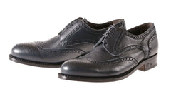 Buy Online Luxury Blue Deer Soft Italian Men's Formal Brogue Shoes Made in Italy