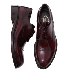 Dress Men's Italian Burnished Burgundy Shoes For Men