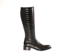 London Best Custom Black Riding Boots ~ size 5 boots ~ bespoke boots ~ soft ride boots ~ London ~ soft boots ~ calf boots ~ alligator boots ~ alligator shoes ~