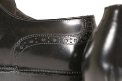 Luxury Italian Man Black Brogue Shoes