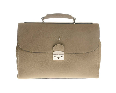 Briefcase Grey Calfskin