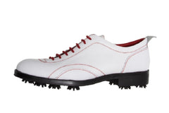 Verona White Calfskin Golf Shoes