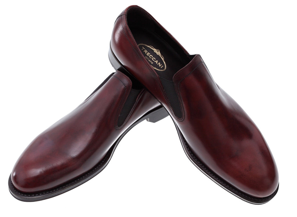 Luxury Men s Leather Slip on Shoes Handmade in Italy Treccani Milano