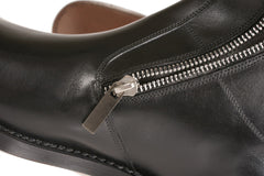 NY Finest Men's Black Leather Ankle Boots in Town NYC