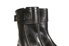 Cutom Men's Black Leather Ankle Boots Where To Buy in NYC