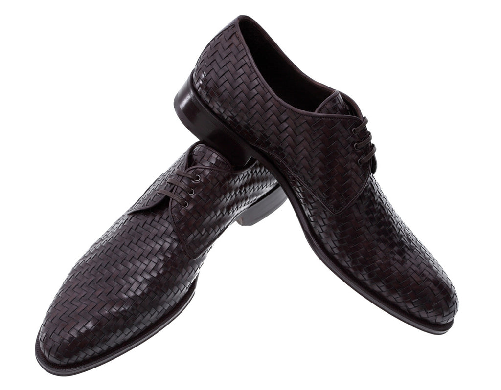 Buy Men's Shoes Online Dress Elegant  Woven Leather Formal Italian Shoes