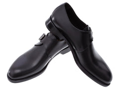 NYC Italian Monk Strap Best Formal Black Shoes Online Handmade