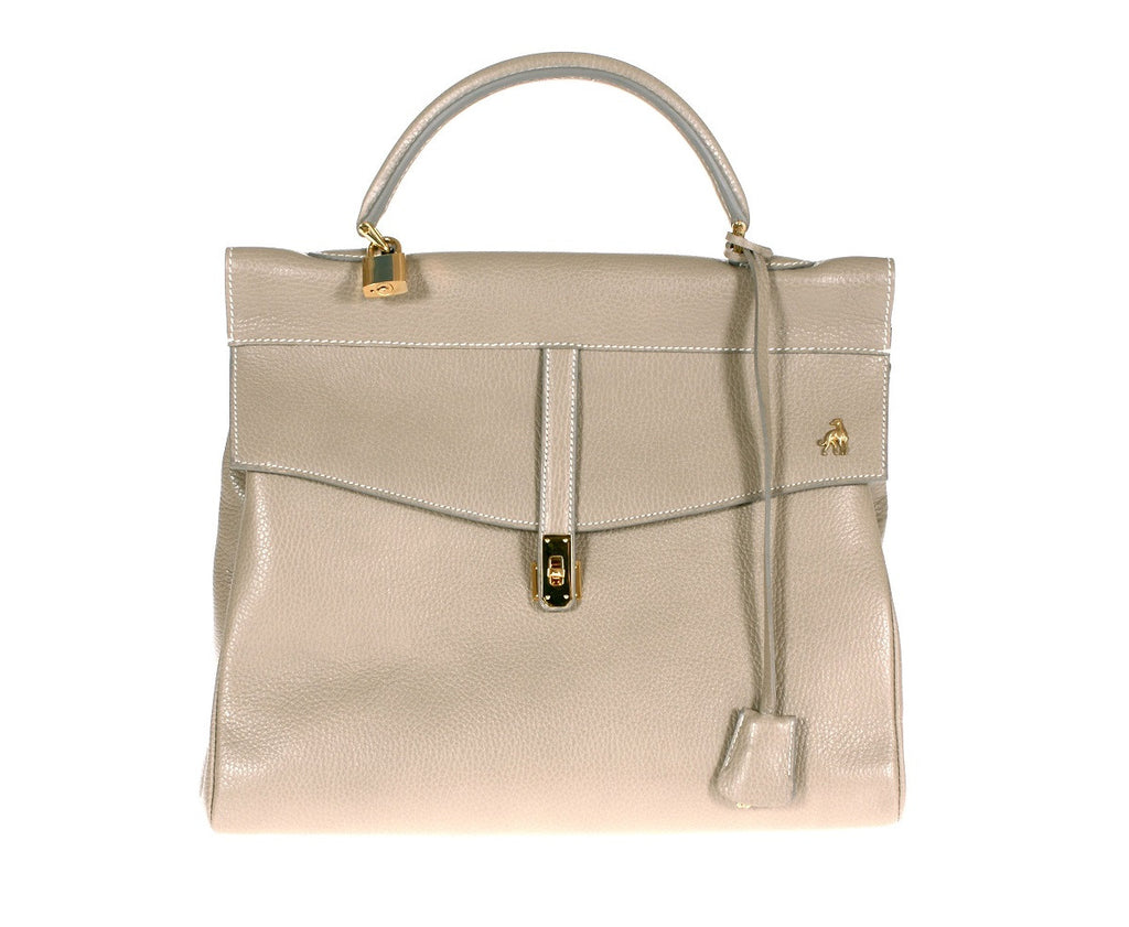 Firenze Grey Calf Leather Bag Last Call