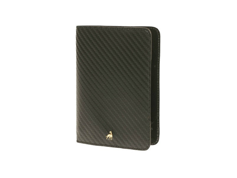 Passport Holder Black Calfskin Hitech