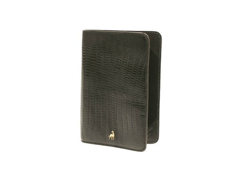 Passport Holder Black Reptile