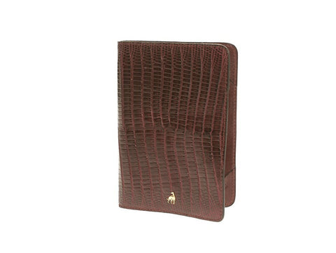 Passport Holder Bordeaux Reptile