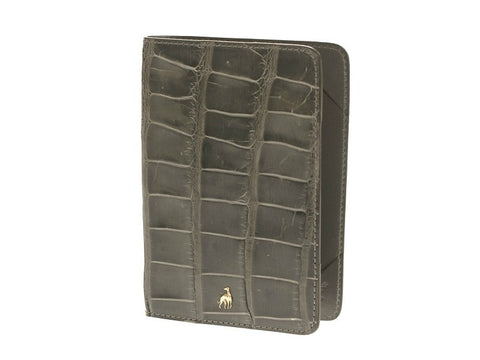 Passport Holder Grey Alligator