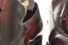 Custom Men's Shoes in Burgundy Tassel, Italian Leather