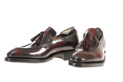 Men's Custom Burgundy Shoes from Italy