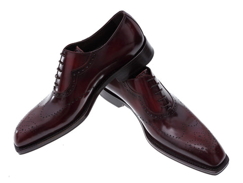 Lovanio Burgundy Calfskin Oxford Shoes