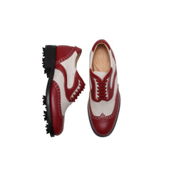 Parma White Red Golf Shoes
